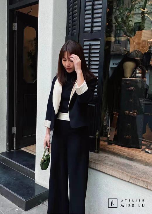 AtelierMissLu / Bellezza-俏皮可拆卸翻领短款羊毛外套 商品图4