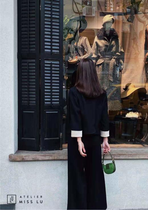 AtelierMissLu / Bellezza-俏皮可拆卸翻领短款羊毛外套 商品图5