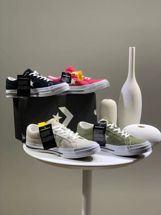 匡威木村 converse 匡威19秋冬 one star 星标复古翻毛低帮板鞋 休闲