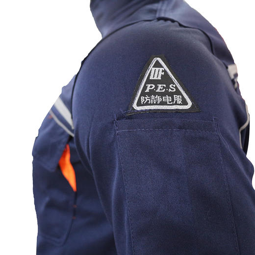 【喆安达 HS805款】防静电涤棉斜纹工作服套装-藏蓝 春秋装 商品图9