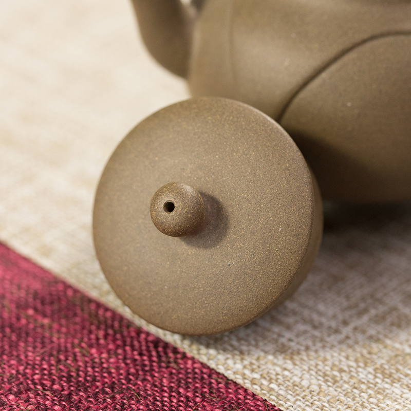 【青山精选】宜兴正宗紫砂段泥四足鼎立仿生器手作小品紫砂壶 (90cc