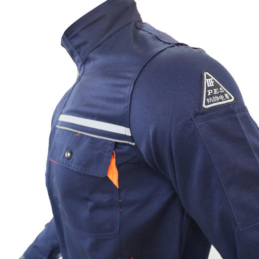 【喆安达 HS805款】防静电涤棉斜纹工作服套装-藏蓝 春秋装 商品图8