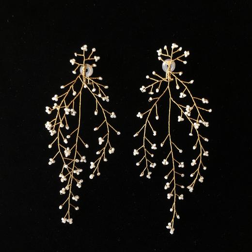 北京仓｜14-Baby's Breath-珍珠 耳夹（无需耳洞）［日本设计师］ 商品图1