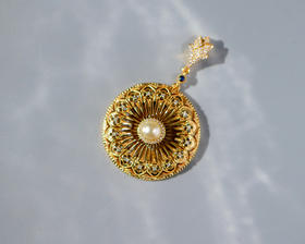 「天堂的凝望」定制款 金珠蓝宝石钻石黄金项链