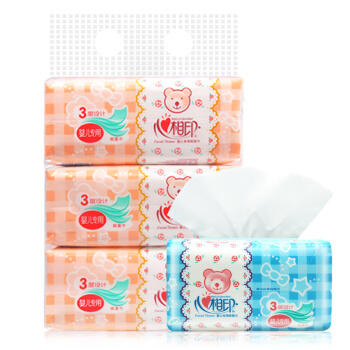 心相印婴儿专用纸面巾120抽*3包 DT1120 商品图0