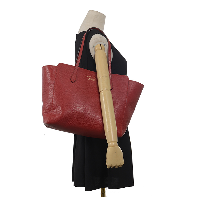 a  gucci 古驰 swing 红色荔枝纹经典款秋千包