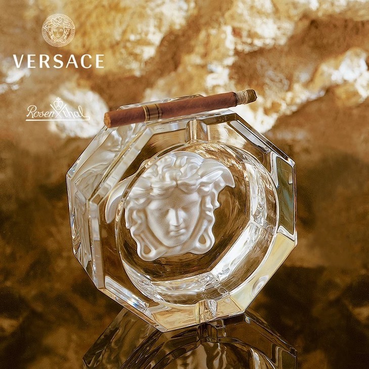 versace 美杜莎八角水晶摆件