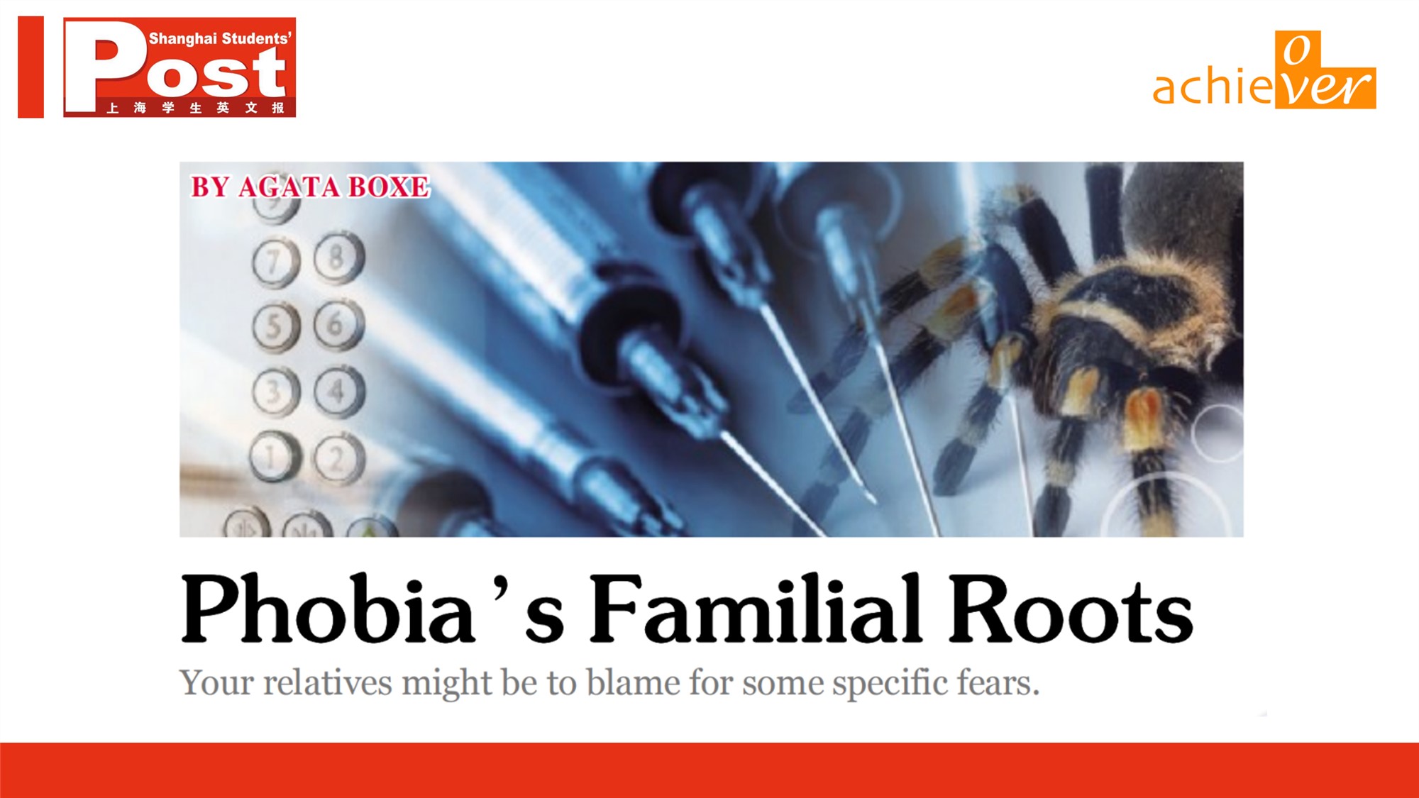 Lesson 1：Phobia's Familial Roots