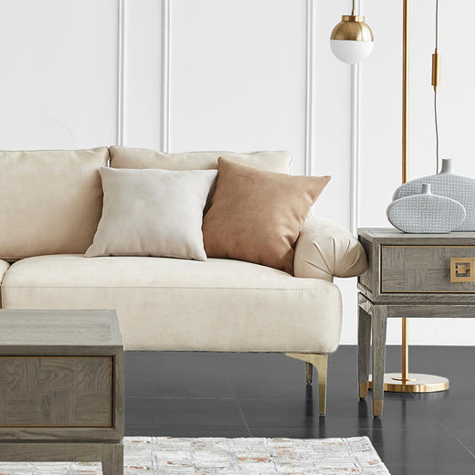 轻奢后现代欧式皮沙发小户型客厅简约家具组合美式皮艺三人沙发 商品