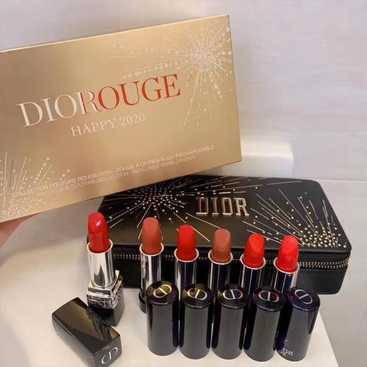 (海外购)【2020限定版】dior/迪奥 圣诞烈艳蓝金唇膏烟花限量版套装