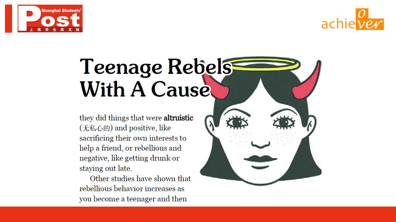 Lesson 5：Teenage Rebels with a Cause