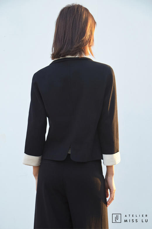 AtelierMissLu / Bellezza-俏皮可拆卸翻领短款羊毛外套 商品图11