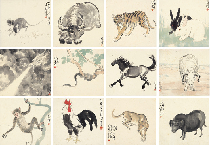 《永恒金》十二生肖套装 | 用真金复刻徐悲鸿的千万画作,中国人必藏之