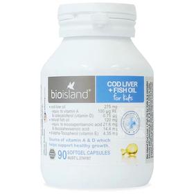 佰澳朗德bio island儿童宝宝婴幼儿鱼肝油 澳洲进口