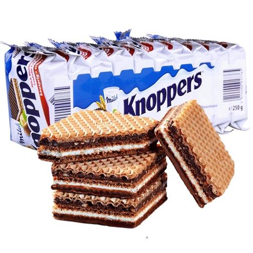 knoppers牛奶榛子巧克力威化饼干250g 商品图0