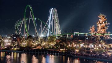 鹦鹉过山车夜景