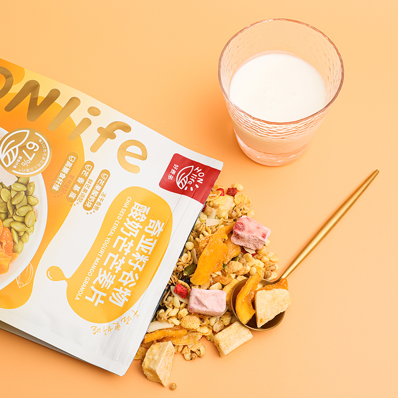 【关晓彤代言】好麦多honlife 奇亚籽谷物酸奶芒芒麦