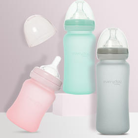 瑞典原装进口Everyday Baby 40度感温变色玻璃防爆奶瓶