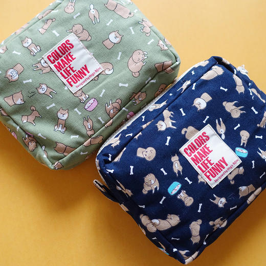 HUJI祤集Motley收纳包插画柴柴和骨头 商品图0