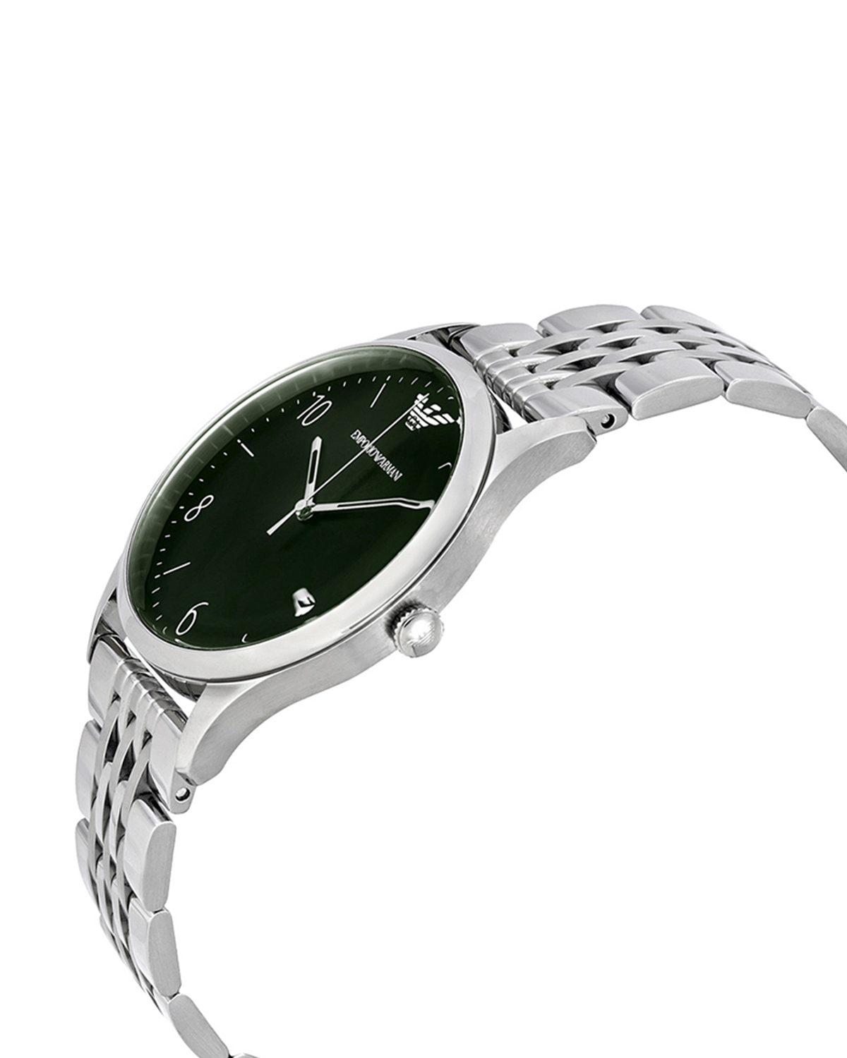 意大利原装进口 emporio armani 安普里奥·阿玛尼 绿盘钢带男士石英