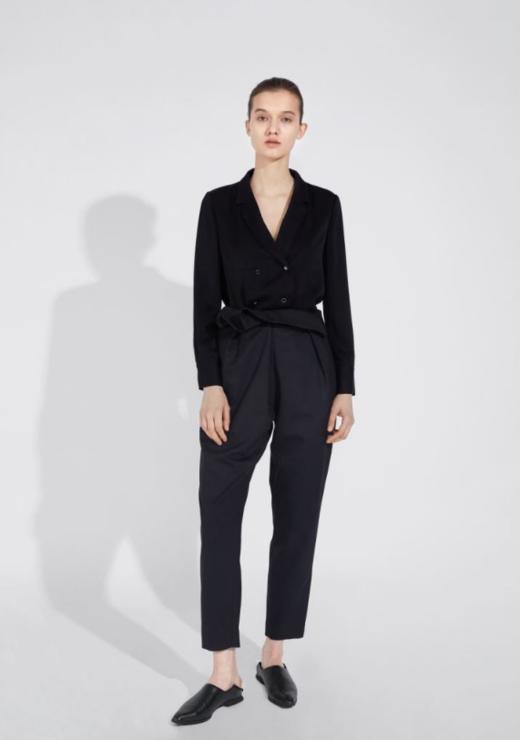 束腰翻边9分西裤 商品图1