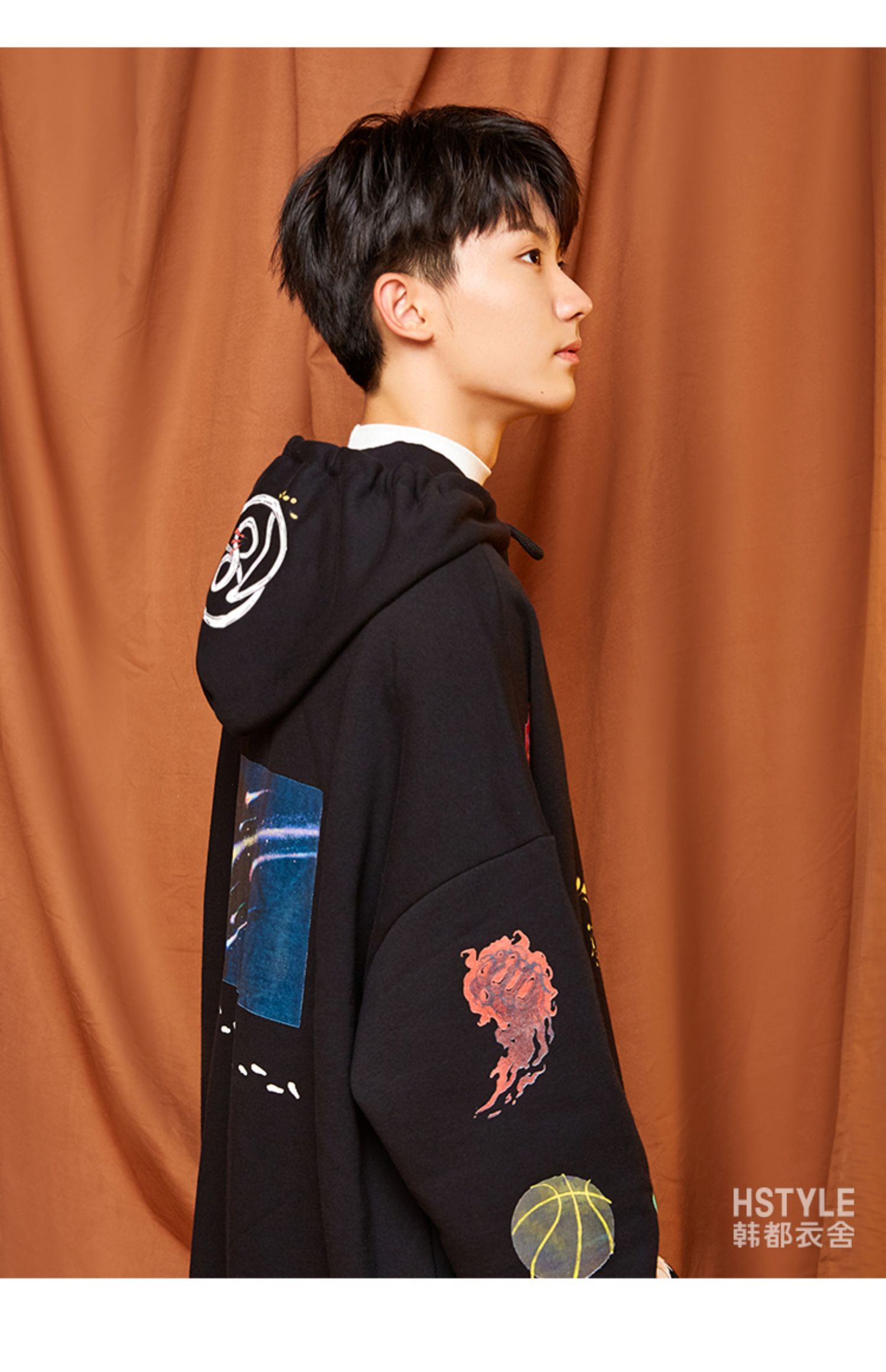 【时代少年团联名】韩都衣舍潮ins宽松慵懒风连帽加绒卫衣女魭