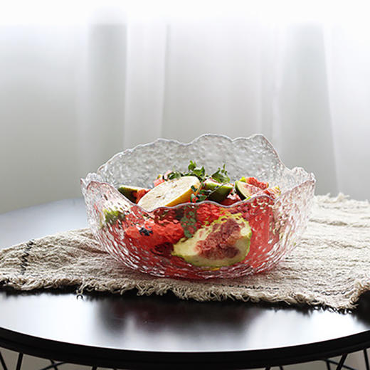 HOMY日式锤目纹透明沙拉碗（中号） 商品图0