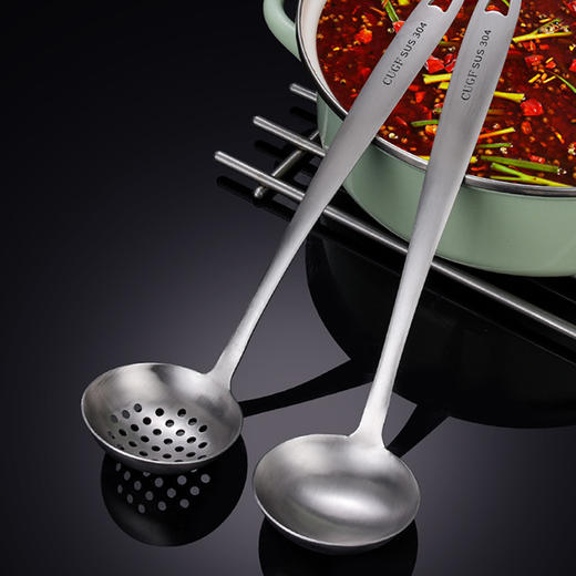 304不锈钢韩式长柄汤勺 商品图2