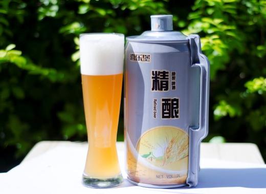 喜乐堡精酿原浆小麦白啤酒 2L*6桶/箱 商品图0