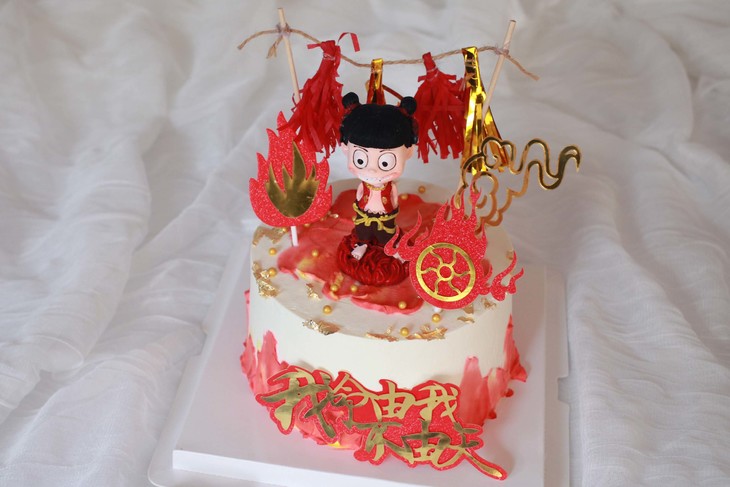 场景主题蛋糕系列|哪吒 儿童款,如图款式,新鲜水果,动物性淡奶油