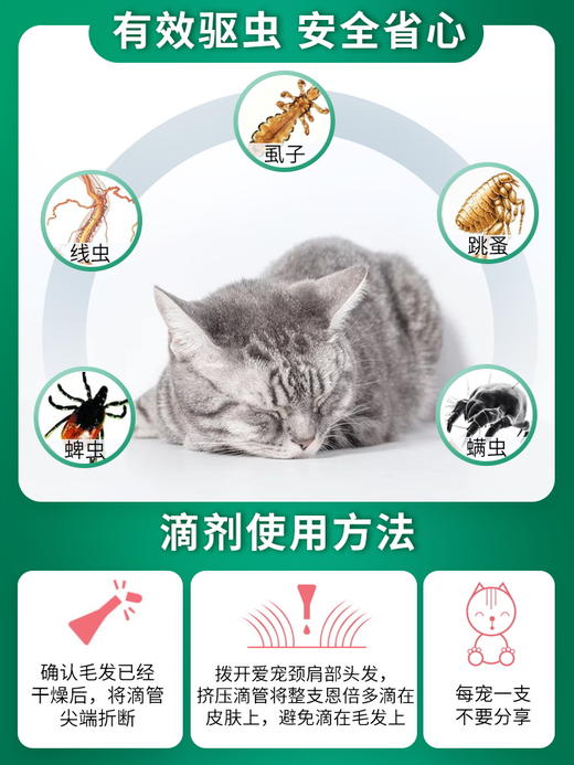恩倍多猫咪狗狗驱虫药/滴眼液/洁耳液/内驱 商品图10