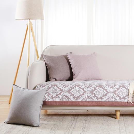 阳春小镇秋日后花园系列香芋紫沙发巾 商品图0