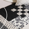 阳春小镇秋日后花园系列黑白艺术拼接沙发垫 商品缩略图3