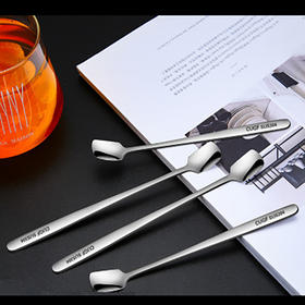 304不锈钢方头搅拌长柄勺-大号