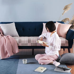 阳春小镇永恒的条纹与格子沙发巾