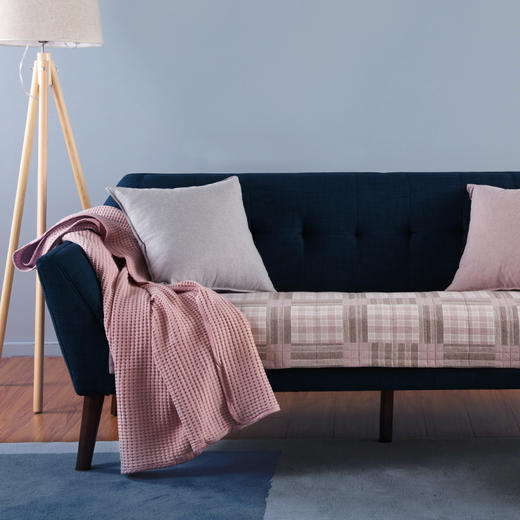 阳春小镇永恒的条纹与格子沙发巾 商品图1