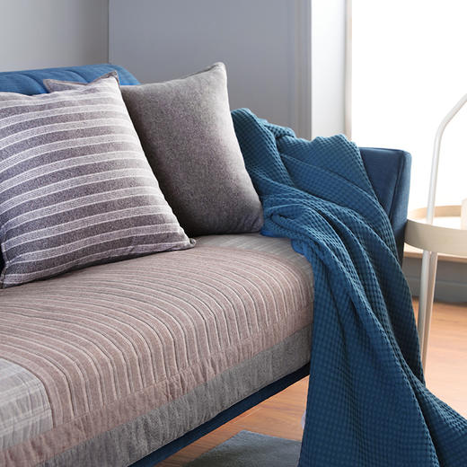 阳春小镇永恒的条纹与格子沙发巾 商品图6