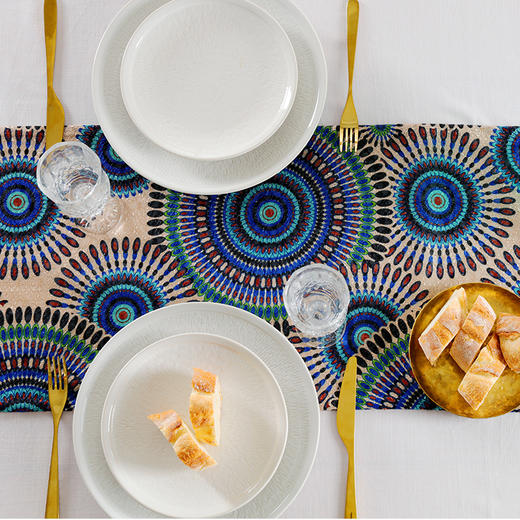 阳春小镇圆圈浮雕系列桌旗 商品图6