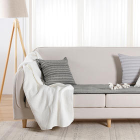 阳春小镇秋日后花园经典黑白沙发巾