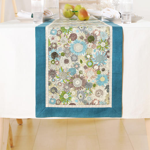 阳春小镇安静绽放棉麻桌旗 商品图3