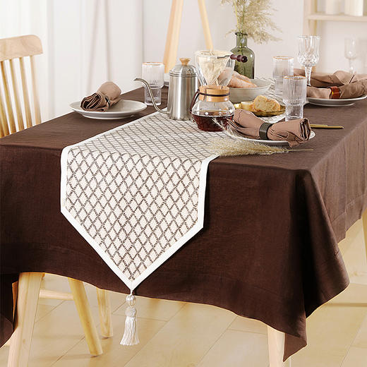 阳春小镇中式流苏桌旗 商品图0