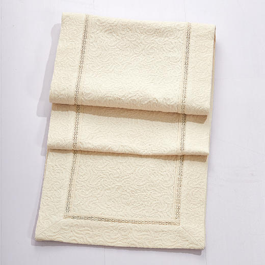 阳春小镇暗纹蕾丝款桌旗 商品图2