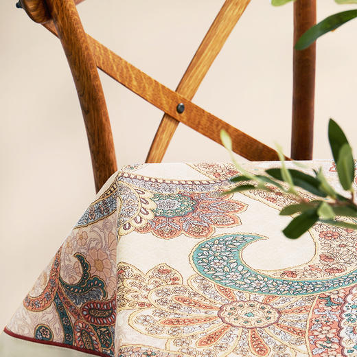 阳春小镇佩斯利花纹方桌布 商品图5