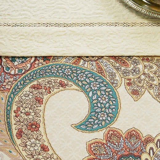 阳春小镇佩斯利花纹方桌布 商品图4