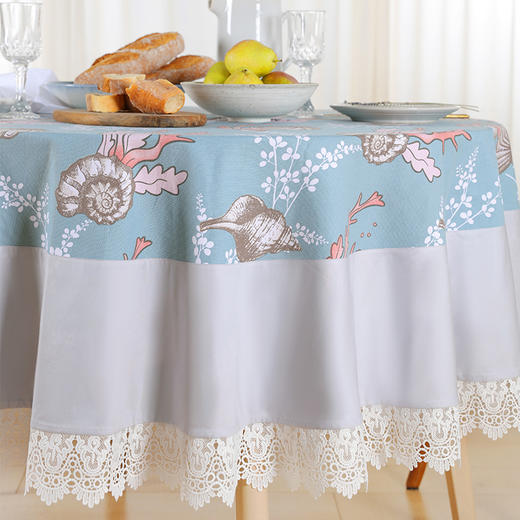 阳春小镇北欧花卉圆桌布 商品图4