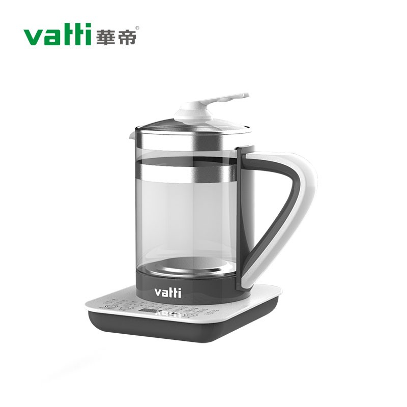 VATTI/华帝 养生壶YSH-B18L 多功能养生壶 ,采用钢化玻璃面板工艺,时尚耐用 十八种功能可满多种需求,五环连接器 精确控制温度,各种花茶与养生汤火候恰到好处 高硼硅玻璃,安全、健康