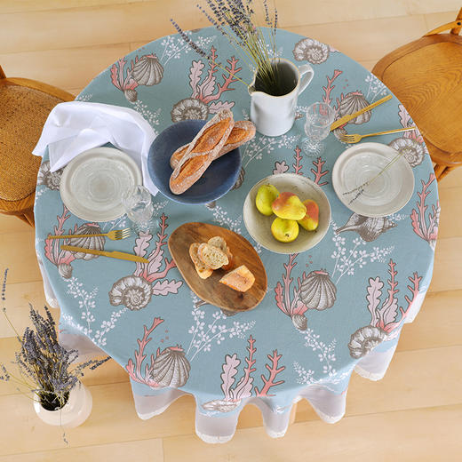 阳春小镇北欧花卉圆桌布 商品图5