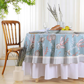 阳春小镇北欧花卉圆桌布