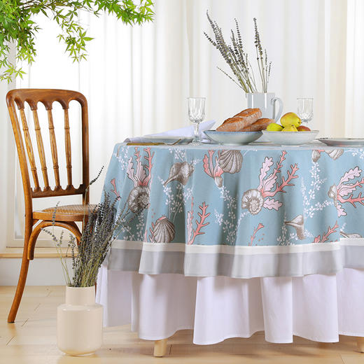 阳春小镇北欧花卉圆桌布 商品图0