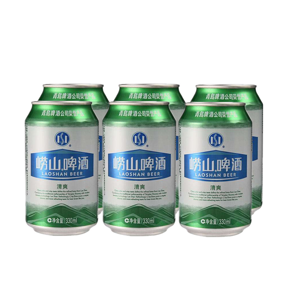 崂山清爽啤酒 六连包 330ml*6听